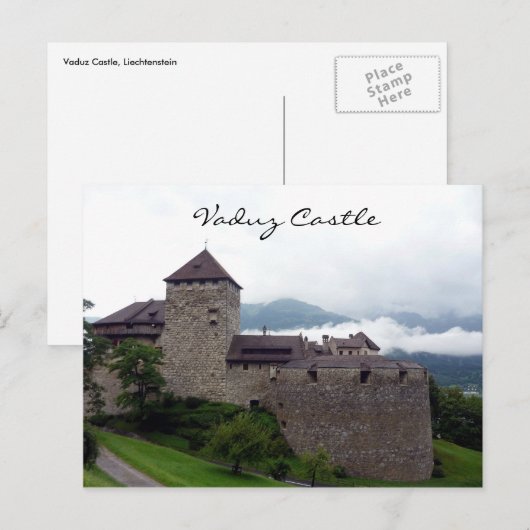 vaduz uitzicht briefkaart (Voorkant / Achterkant)