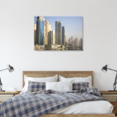 VAE, Dubai. Marina torens met boten voor anker. 2 Canvas Afdruk (Insitu (Slaapkamer))