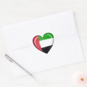 VAE Hart Vlag op Wit Hart Sticker (Envelop)