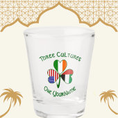 VAE Ierland USA Shamrock Vlag gepersonaliseerd Shot Glas