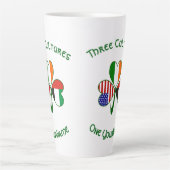 VAE Ierse Vlaggen USA Shamrock Persoonlijk Latte Mok (Voorkant)