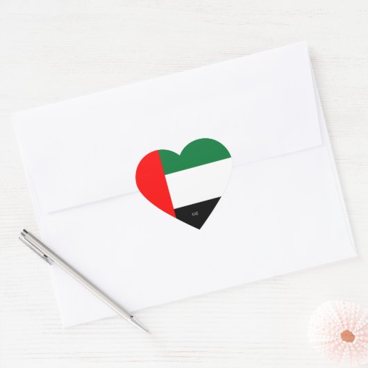 VAE-vlag Prachtige Patriottische Hart Sticker (Envelop)