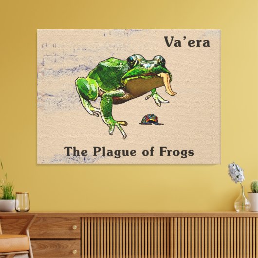 Va'era - Kikkers Canvas Afdruk (Insitu (Woonkamer))