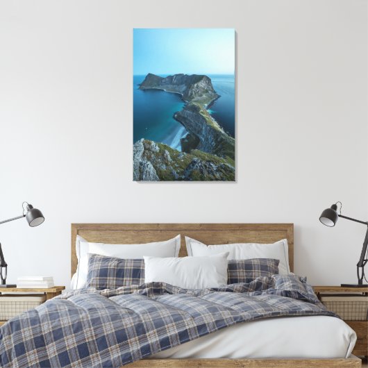 Vaeroya Lofoten Eilanden Canvas Afdruk (Insitu (Slaapkamer))