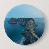 Vaeroya Lofoten Eilanden Ronde Button 4,0 Cm (Voorkant)