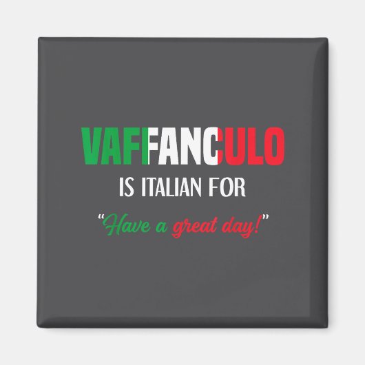 Vaffanculo Day Spreuk Hebben Italiaans Magneet (Voorkant)