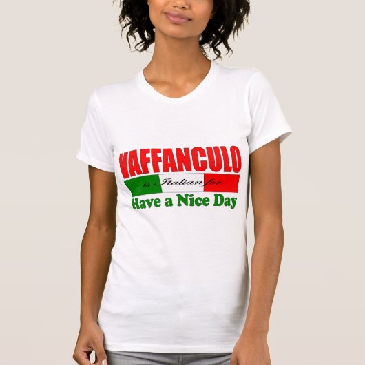 Vaffanculo is Italiaans voor een fijne dag! T-shir T-shirt (Voorkant)
