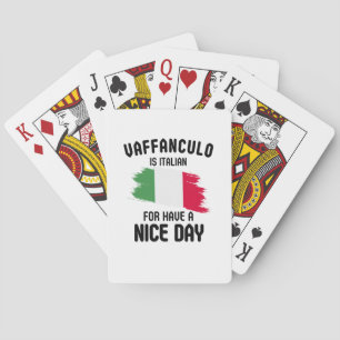 Vaffanculo is italiaans voor een mooie dag, Italia Pokerkaarten