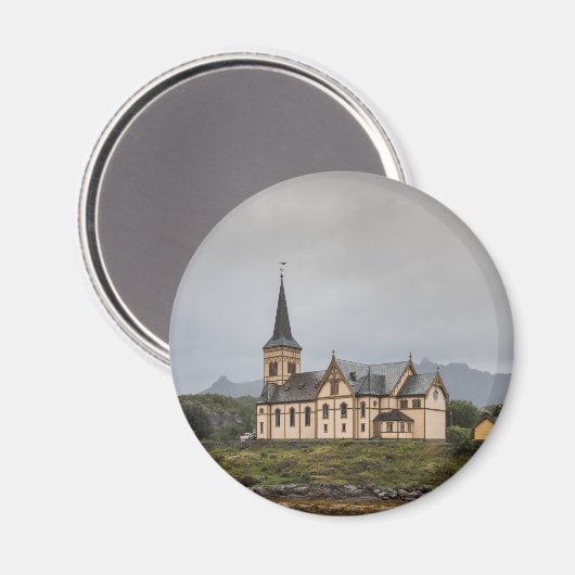 Vagan Kerk Lofoten Magneet (Voorkant / Achterkant)