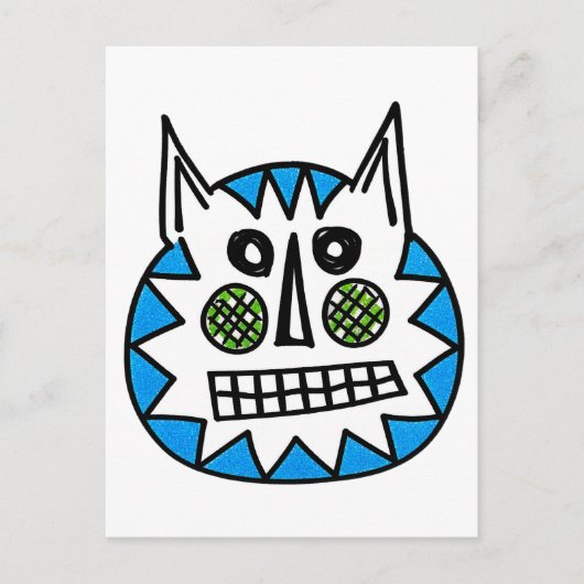 Vage kat briefkaart (Voorkant)