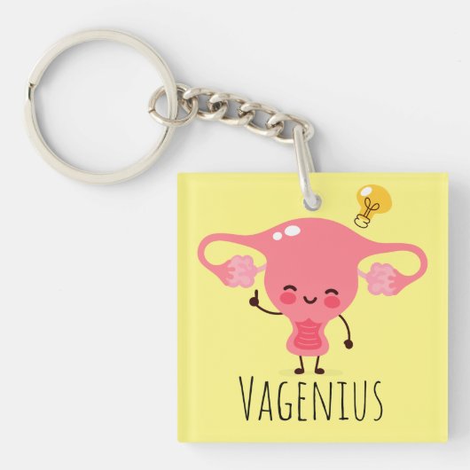 Vagenius / Uterus Puns / Uterus Jokes Sleutelhanger (voorkant)