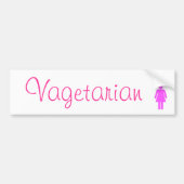 "Vagetarian" Lesbian Pride Bumpersticker (Voorkant)