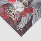 vagevuur, passie & pijn, rode koningin macabre tissuepapier (Detail)