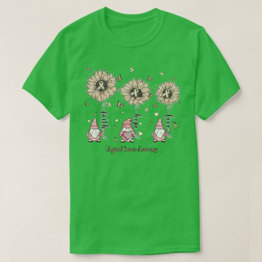 Vaginaal Bewustzijn kabouter geloof hoop zonnebloe T-shirt (Design voorkant)