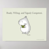 Vaguely competent Hippo door Sandra Boynton Poster (Voorkant)