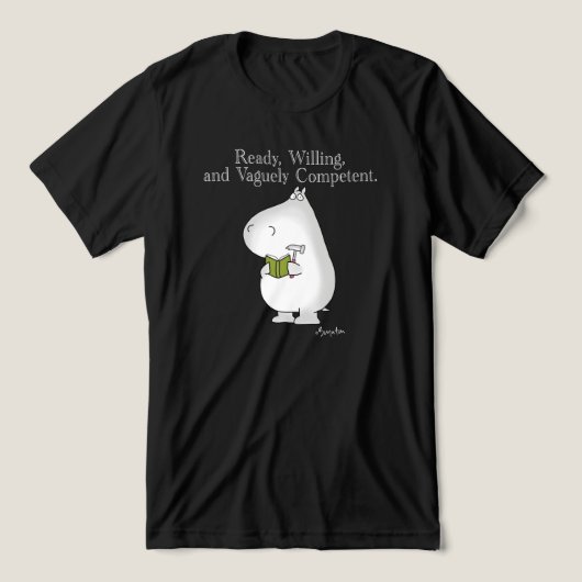 Vaguely competent Hippo door Sandra Boynton T-Shir Tri-Blend Shirt (Design voorkant)