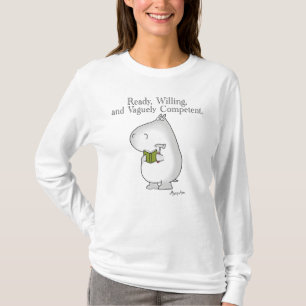 Vaguely competent Hippo door Sandra Boynton T-shirt