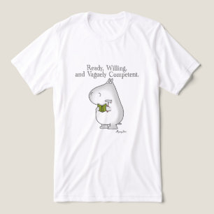 Vaguely competent Hippo door Sandra Boynton Tri-Blend Shirt