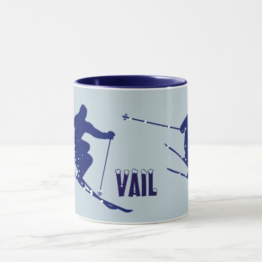 Vail Blue Skier Mok (Midden)