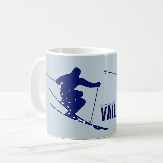 Vail Blue Skier Mok (Voorkant links)
