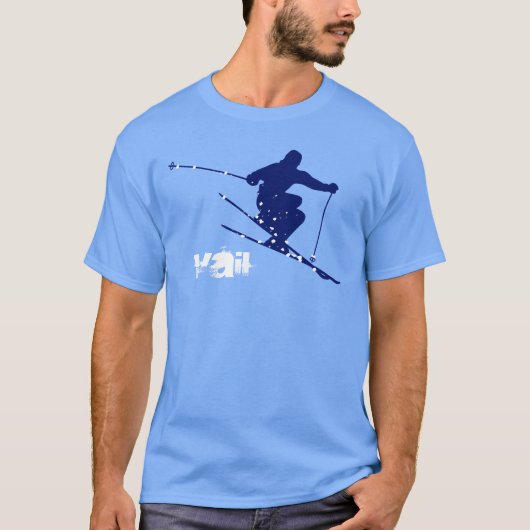 Vail Blue Snow Ski T-shirt (Voorkant)