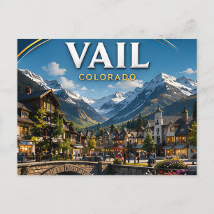 Vail Colorado Bergdorp Schilderachtig Briefkaart