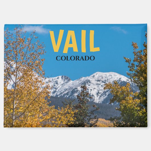 Vail Colorado Bergen Souvenir Magneet (Voorkant)