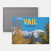 Vail Colorado Bergen Souvenir Magneet (Voorkant / Achterkant)