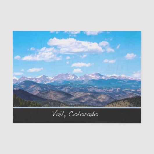 Vail, Colorado Bergen Tissuepapier (Voorkant)