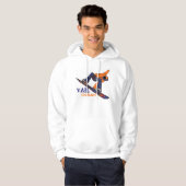 Vail Colorado blauw oranje sneeuwboarder Hoodie (Voorkant volledig)