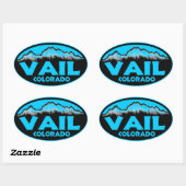 Vail Colorado blauwe ovale stickers (Vel)