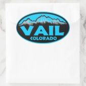 Vail Colorado blauwe ovale stickers (Tas)