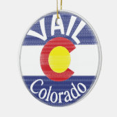Vail Colorado cirkel vlag Keramisch Ornament (Links)