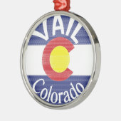 Vail Colorado cirkel vlag Metalen Ornament (Links)