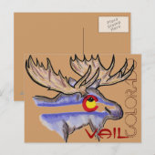 Vail Colorado elk briefkaart (Voorkant / Achterkant)