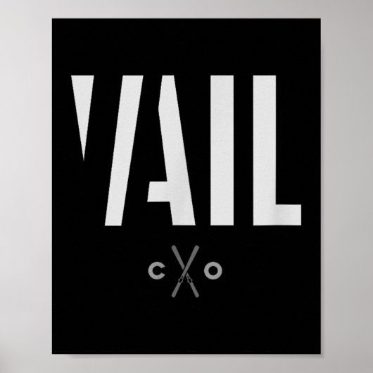 Vail Colorado Graphic Ski Poster (Voorkant)