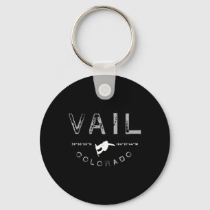 Vail Colorado Graphic  Snowboarding T Sleutelhanger