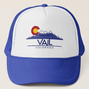 Vail Colorado houten bergen hoed Trucker Pet