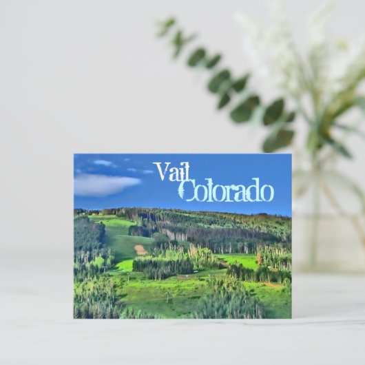 Vail Colorado kleur briefkaart (Staand voorkant)