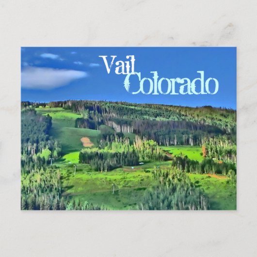Vail Colorado kleur briefkaart (Voorkant)