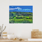 Vail Colorado-kleurenposter Poster (Keuken)