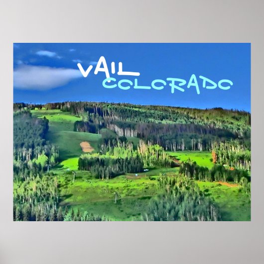 Vail Colorado-kleurenposter Poster (Voorkant)