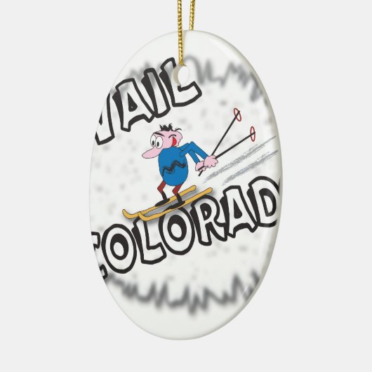 Vail Colorado met Clive Keramisch Ornament (Links)