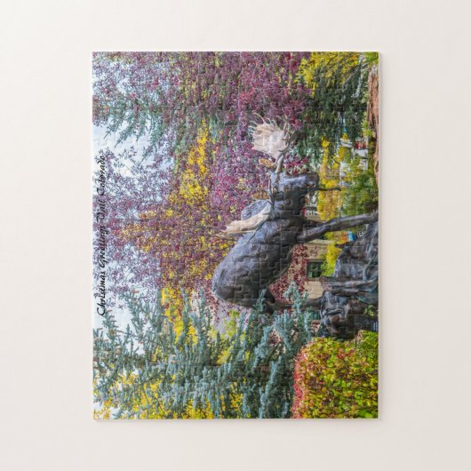 Vail Colorado Moose Statue. Legpuzzel (Verticaal)
