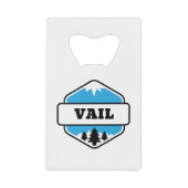 Vail, Colorado Mountain en Ski Creditkaart Flessenopener (Voorkant)