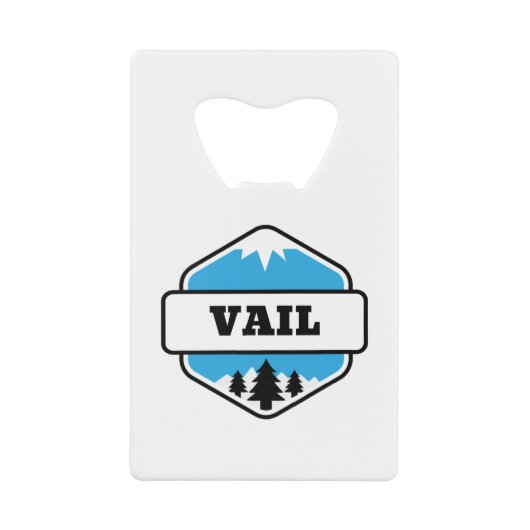 Vail, Colorado Mountain en Ski Creditkaart Flessenopener (Voorkant)