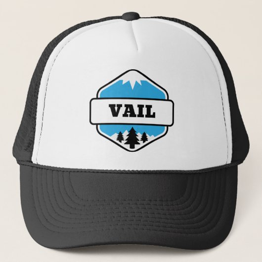 Vail, Colorado Mountain en Ski Trucker Pet (Voorkant)