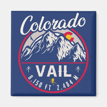 Vail Colorado Mountain Retro Sunset Souvenirs
