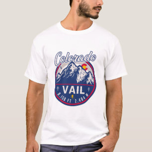 Vail Colorado Mountain Retro Sunset Souvenirs T-shirt