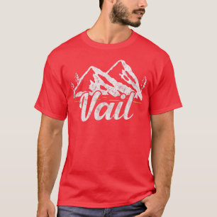 Vail Colorado Mountain Ski Skiing Snowboarding Dis T-shirt